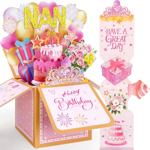 YianHien Nan Birthday Card 3D Pop Up & Pull-Out Gift Box Design