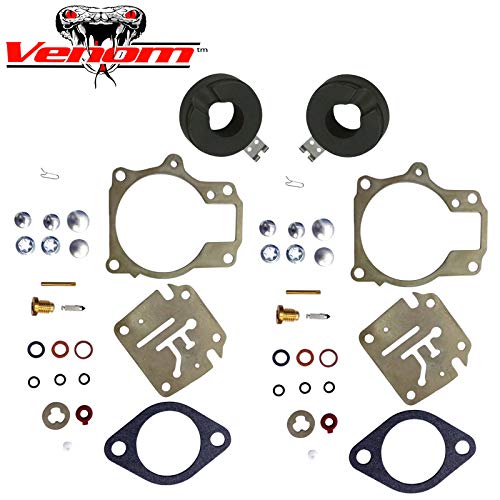image for 2 (Twin) Pack Deluxe Venom Brand Carburetor Carb Rebuild Repair Kit FL