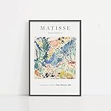 マティス展のポスター、フォーヴィスム、ウィンドウコリウール、モダンなポスターと版画、家族のフレームレスキャンバス絵画 A5 50x70cm