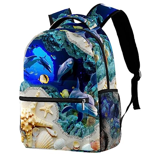 Sac à dos femme léger motif paon doré ado style classique