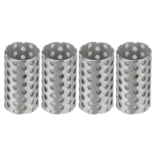 Image of PATIKIL 4 Pcs 15mm OD Strainer Mesh, 27mm H 80 Mesh Screen Y Shaped Strainer Filter Valve Mesh Screen 304 Stainless Steel Double Layer Strainer Mesh for Debris Pump Water Oil Separation