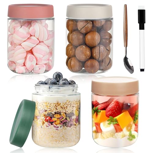 Chingcoo Overnight Oats - Tarros de cristal con tapa