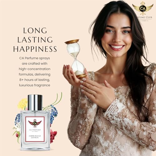 CA Perfume Impression of Amber Rouge Saffron for Women and Men Long Lasting Unisex Fragrance Eau De Parfum 1.7 Fl Oz 50ml - 4