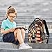 Dog German Shepherd Backpack for Boys Girls American Flag Elementary School Bag Kids Bookbag Travel Rucksack