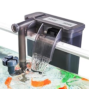 AKKEE Filtro Acquario, 8W Filtro Esterno Acquario, Filtro per Acquario a Parete, Pompa di Ossigeno 500 L/H, Adatto per Acquario Tartarughiera da Fino a 76 Litri
