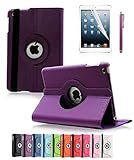 Apple iPad Air 2 Case CINEYO(TM) 360 Degree Rotating Stand Case Cover with Auto Sleep / Wake Feature for iPad Air 2 / iPad 6 (6th Generation) (Purple)