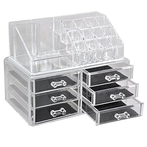 Image of INOVERA Plastic Jewellery Storage Box with 6 Drawer, (25x16x20cm,Transparent)