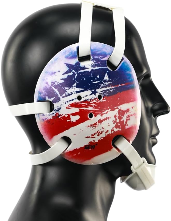 Wrestling Headgear with American Flag Digital Printing Art(Adult&Youth)