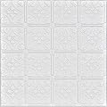 A la Maison Ceilings R125 Emma's Flowers Foam Glue-up Ceiling Tile (21.6 sq. ft./Case), Pack of 8, White