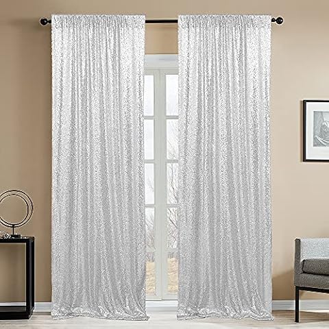 HMQIANG Silver Sequin Photography Backdrop Curtains 2FTx8FT 2 Sequin Backdrop Curtains Panels Sparkly Background Drapes for Party Birthday Cover