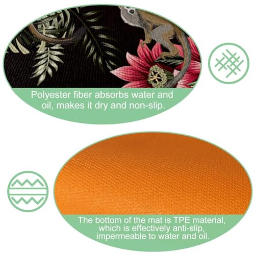 Alfombrillas de cocina para evitar resbalones con base lavable y suave 6
