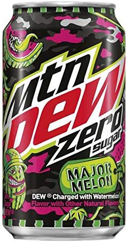 LUV BOX Mtn Dew Major Melon Zero 12 oz pack of 12 Can by evaxo