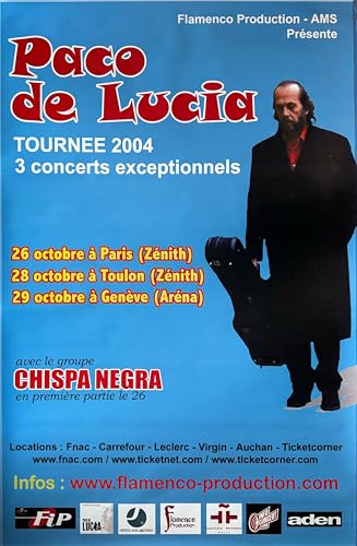 Poster Paco De Lucia 78x115 cm idéal pour salon et studio de musique