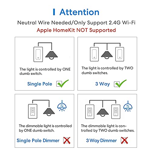 Meross MSS550 3 Way Smart Light Switch  thumb #2