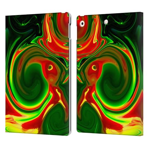 Étui portefeuille cuir iPad 10.2 Haroulita design abstrait avec support multi-angles