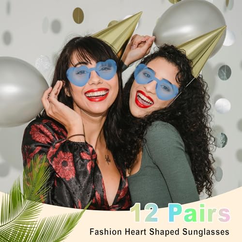 Image of Heart Sunglasses 12 /18 /24 Pcs Heart Shaped Glasses for Women Cute Funny Party Glasses Party Favors Accessories
