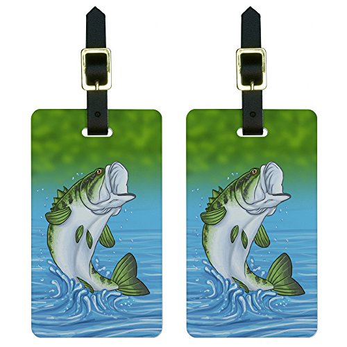 Bass Fish Luggage Tags Set of 2