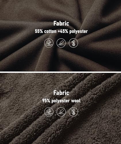 Image of SCODI Hoodies for Men Heavyweight Fleece Sweatshirt - Full Zip Up Thick Sherpa Lined Hooded Sweatshirts