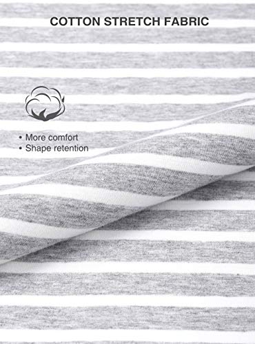 Femofit Pajama Pants For Women, Lounge Pant Cotton Pajama Pant Pajama Bottoms Sleepwear Pack Of 2 (Moonlight Blue Dot+Heather Gray Stripe, M) #TOP4