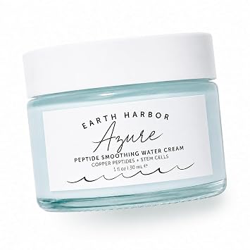 Earth Harbor Azure Peptide Smoothing Water Cream, Face Neck Chest, 1 fl oz