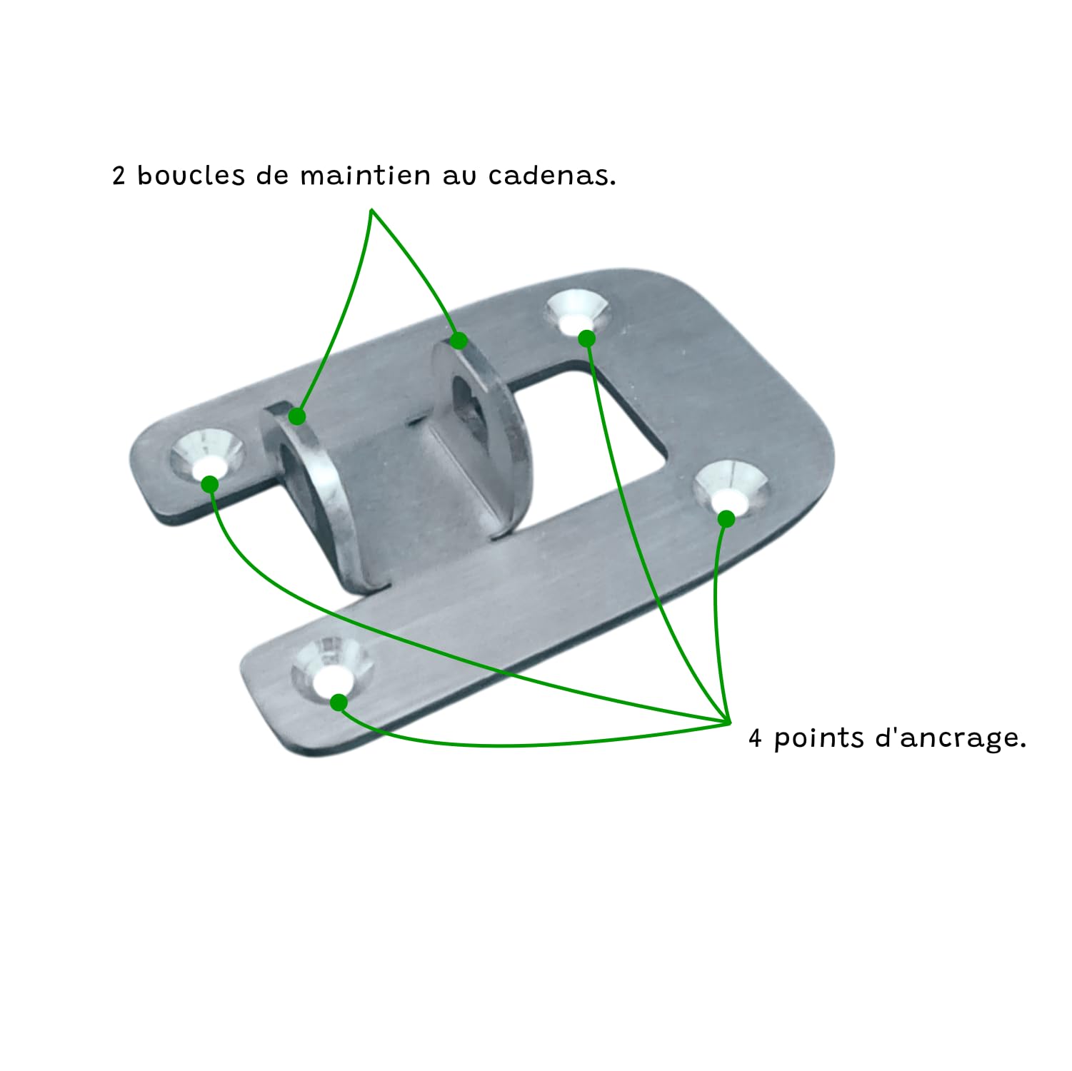 Verrou de porte de garage sécurisé par un cadenas de haute protection