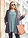 LARACE 3/4 Sleeve Shirts for Women Plus Size Tunic Dressy Top Loose Fit Flare T-Shirt(3X, Grayish Green)