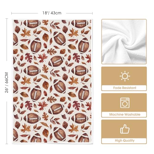 Artoid Mode Leaves Flower Football Fall Kitchen Towels Set of 2 18x26 Inch by Artoid Mode - Used condition - Image 6