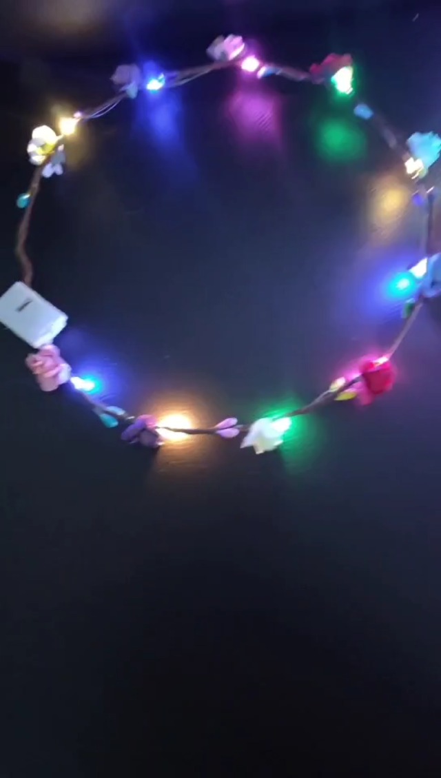 Edary Cerchietto Per Capelli Con Fiori A LED, Corona Luminosa Per Capelli, Da Sposa, Floreale, Festival, Festa Di Halloween, Vacanze Al Mare, Foto - Foto 3