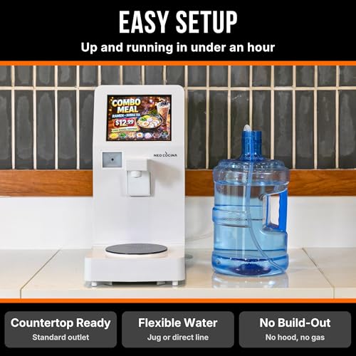 Image of Commercial Self-Serve Ramen Cooker, Instant Ramen Cooking Machine, 8 Touchscreen, One-Tap & QR Cooking, Cloud Menu Updates, ETL Certified for Boba Shops, Convenience Stores & Grocery Stores