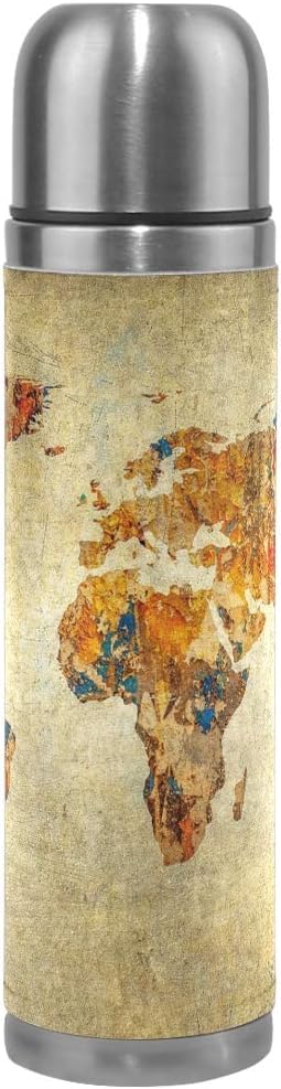 Amazon | マップ 地図 水筒 ボトル 魔法瓶, 世界地図 ヴィンテージ