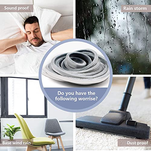 Image of Wool 5-Meter, Window Sealing Strips, Weather Stripping for Door Weatherproof, Soundproof, Windproof, D7Ustproof Door Window Frame Seal Brush Strip, Window Door Seal Strip