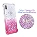Ruky Case for iPhone Xs Max Glitter Case, Gradient Quicksand Series TPU Bumper Cushion Reinforced Corners Protective Bling Liquid Case Girls Women for The iPhone Xs Max 6.5 Inch - Gradient Pink
