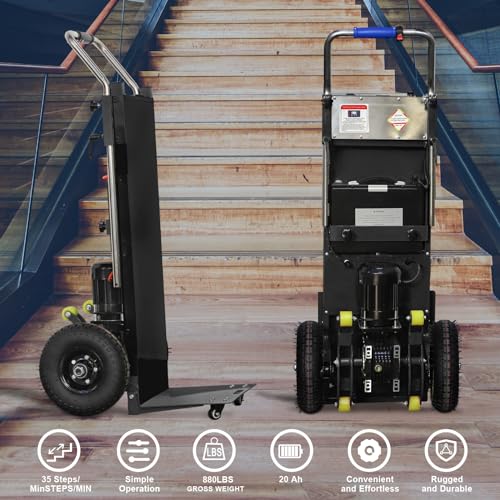 Carretilla eléctrica para escaleras 1200W capacidad 880 lb miniatura 7