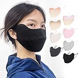 [Besince] スポーツマスク フェイスマスク UPF50+ UVカット紫外線対策 洗えるマスク 日焼け防止 日よけ ひんやり 接触冷感 冷感マスク 息苦しくない 速乾 男女兼用 フェイスカバー フェイスガード 洗える 立体形状(ブラック)