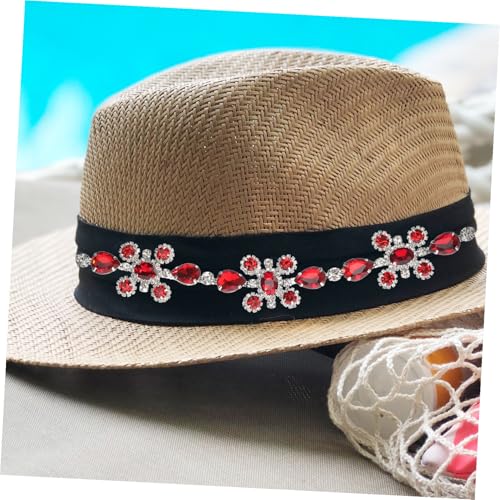 Adorno de pedrería roja Gatuida para diademas de invitada perfecta 6