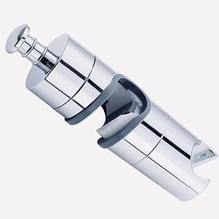 Shower Head Holder Replacement 20-25mm Adjustable, Shower Holder Bracket, Shower Brackets with Side Knob, Chrome Plated Shower Head Holders for Shower Head Zesc-Im Shower Head Bracket