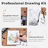 Nicpro 37PCS Art Drawing Supplies Kit, Metal Mechanical Pencil Set 0.5, 0.7, 0.9 & 2mm, 100 Sheets 9x12 Sketch Book, 288PCS Leads, School Supplies Drawing Kit for Artist Adults Teens Kids Sketching #3
