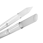 BONA FIDE BEAUTY Glass Cuticle Pusher - Dual Ended Manicure Stick - Premium Czech Tools