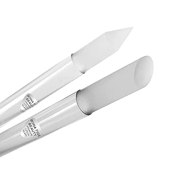 Glass Cuticle Pusher - Dual Ended Manicure Stick