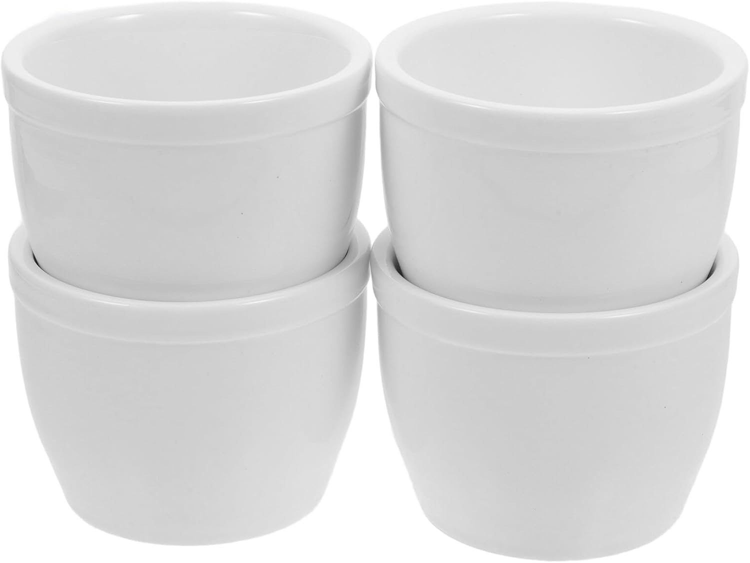 4pcs Ceramic Dessert Cups Small Snack Bowls for Yogurt Ice Cream Pudding Mousse Party Serving Bowls Decorative Tableware