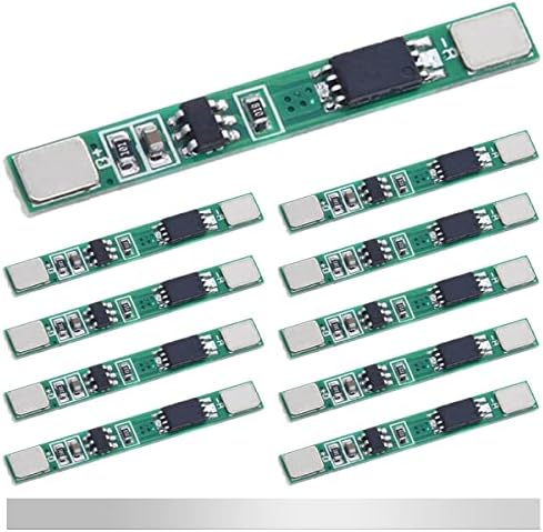 10 Pcs 1S 3.7V 3A Lithium Battery Protection Board BMS PCB Protection Board 18650 Charger Module for Li-ion Lithium Battery with Nickel Strip