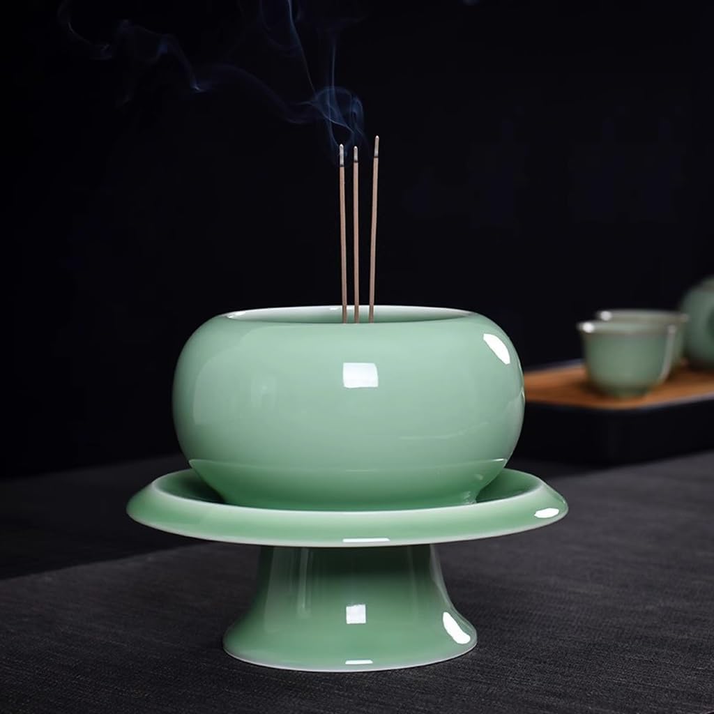 Incense Holder Incense Burner Incense Waterfall Celadon Incense Furnace Line Incense Furnace Household Indoor Aromatherapy Furnace for Burning Incense Furnace Backflow Incense Burner