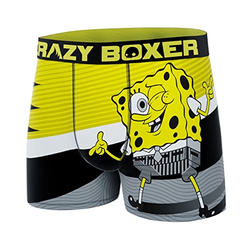 CRAZYBOXER Men's Underwear Spongebob Squarepants Original Resistant Boxer Brief Soft2