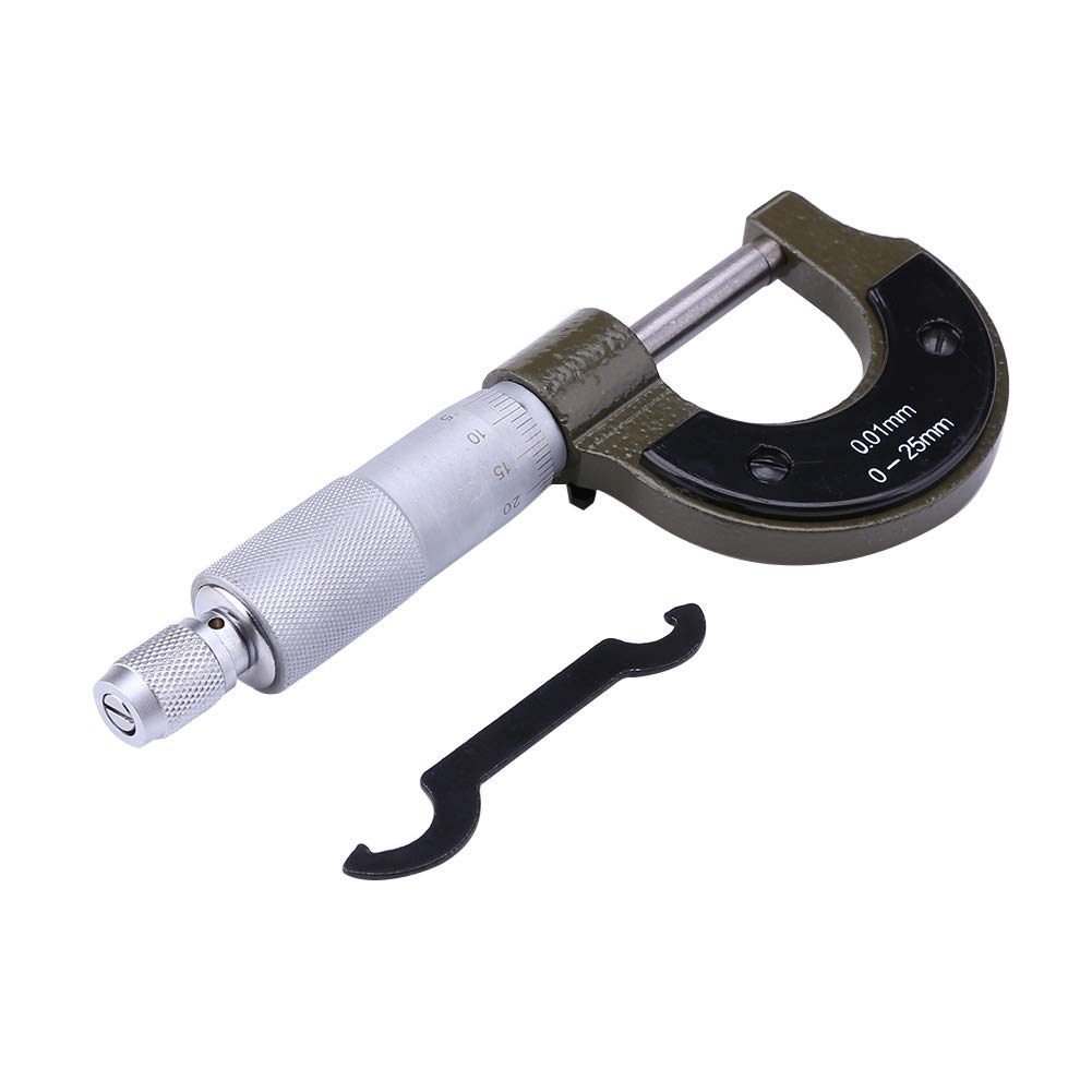 Micrometer 0-25mm Measuring Micrometer Carbon Steel Metric Micrometer Gauge Precision Measuring Tool