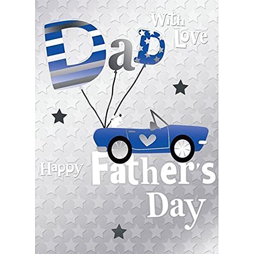 Happy Father's Day Dad Dog In Car Special Greeting Card Quality Cards
