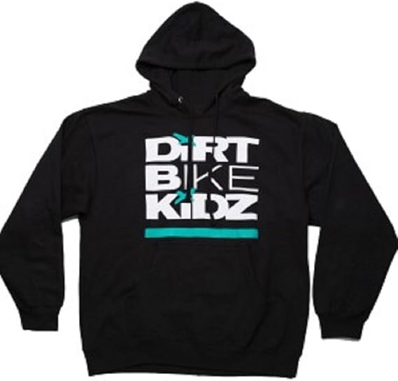 Dirt Bike Kidz Mens Prime Hoody Pullover Sweatshirt, Black, XLarge at