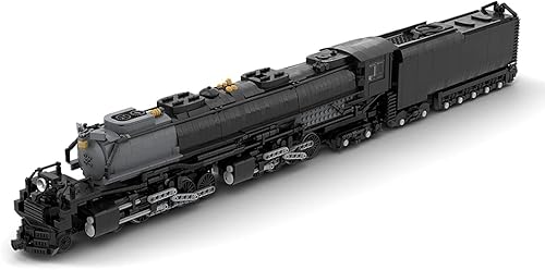 Miniatura 2 de AMOC Technic 1/40 4014 - Kit de construcción de tren de vapor Big Boy, serie Locomotora de vapor, juego de bloques de construcción compatible con