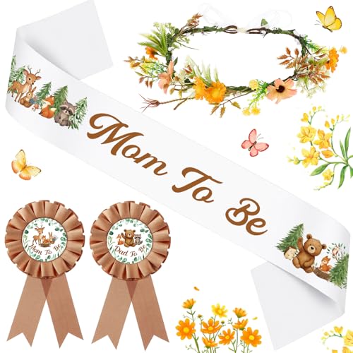 Ceenna Woodland Baby Shower Decorations Mom to Be Sash
