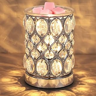 Tianqinuk Crystal Wax Melt Burner Electric Oil Burner Wax Melter Warmer Fragrance Candle Warmer for Home Office Bedroom Living Room