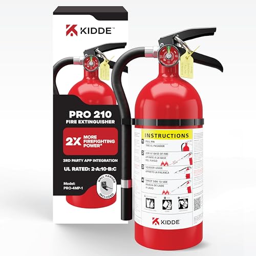 Kidde Pro 210 Commercial Fire Extinguisher, 2-A:10-B:C, PRO-4MP-1, 1 Pack